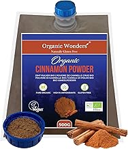 Organic Cinnamon Powder (Certified Original Ceylon) | 100+ Servings | Delicious Flavour | Breakfast | Baking | Superfood Bowls 500g By Organic Wonders®