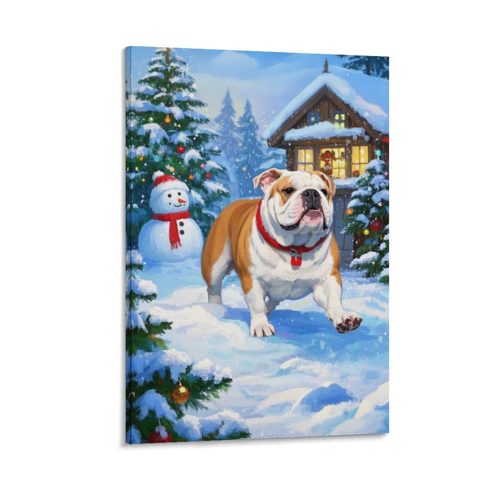 Tableau Bull-dog déco murale moderne impression toile 50x75cm - 6