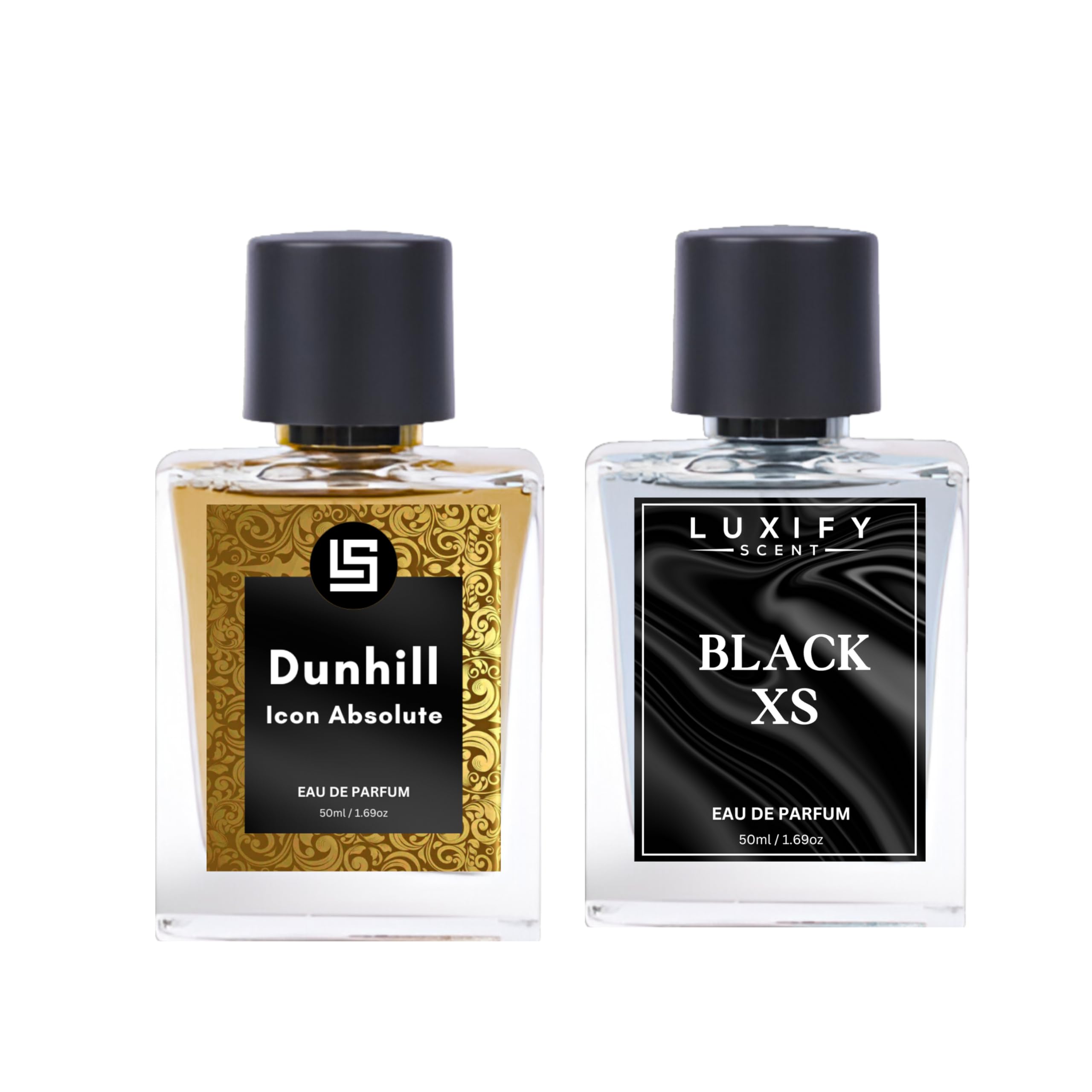 Dunhill Icon & Black XS Perfume | SRK's Combo | Oudh & Warm Spicy Fragrance | Eau De Parfum | Unisex Fragrance | Luxury Gift Pack | 50ml Each | Pack of 2