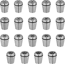 HSEAMALL ER32 Lot de 19 pinces de serrage à ressort de précision 2 mm-20 mm ER32 pour travail CNC, gravure et fraisage