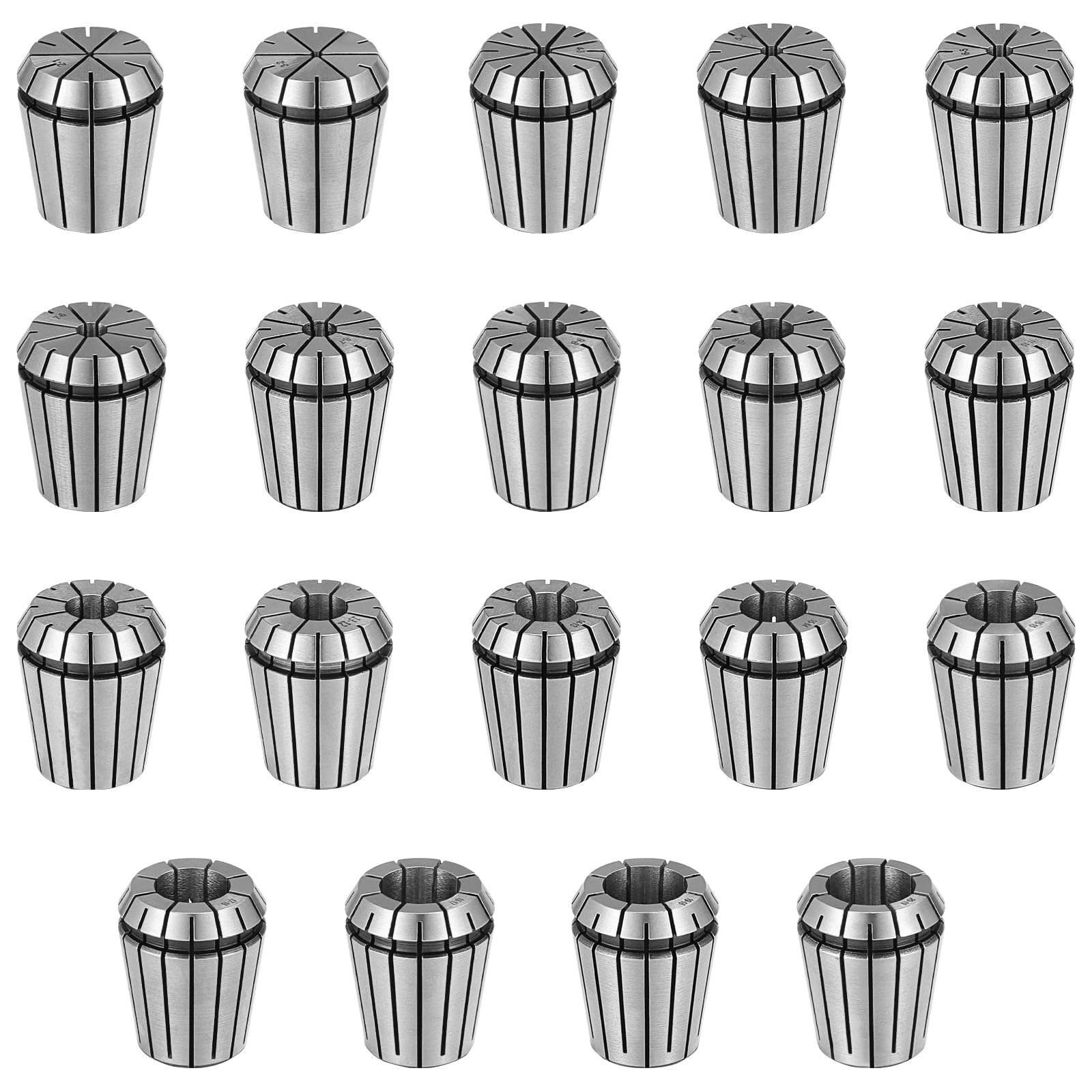 19PCS ER32 Precision Spring Collet Set,2mm-20mm ER32 Collet Chuck for CNC Workholding Engraving & Milling Lathe Tool