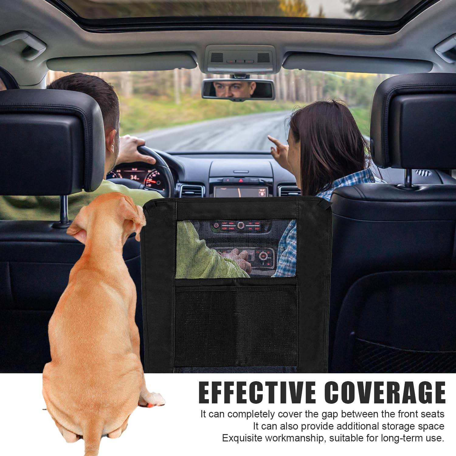 Rete Auto per Cani, Rete Divisoria Auto per Cani, Rete Portaoggetti Auto, Rete per Cani per Sedili Posteriori per Isolare Gli Animali Domestici, Sacca in Rete per Riporre Oggetti