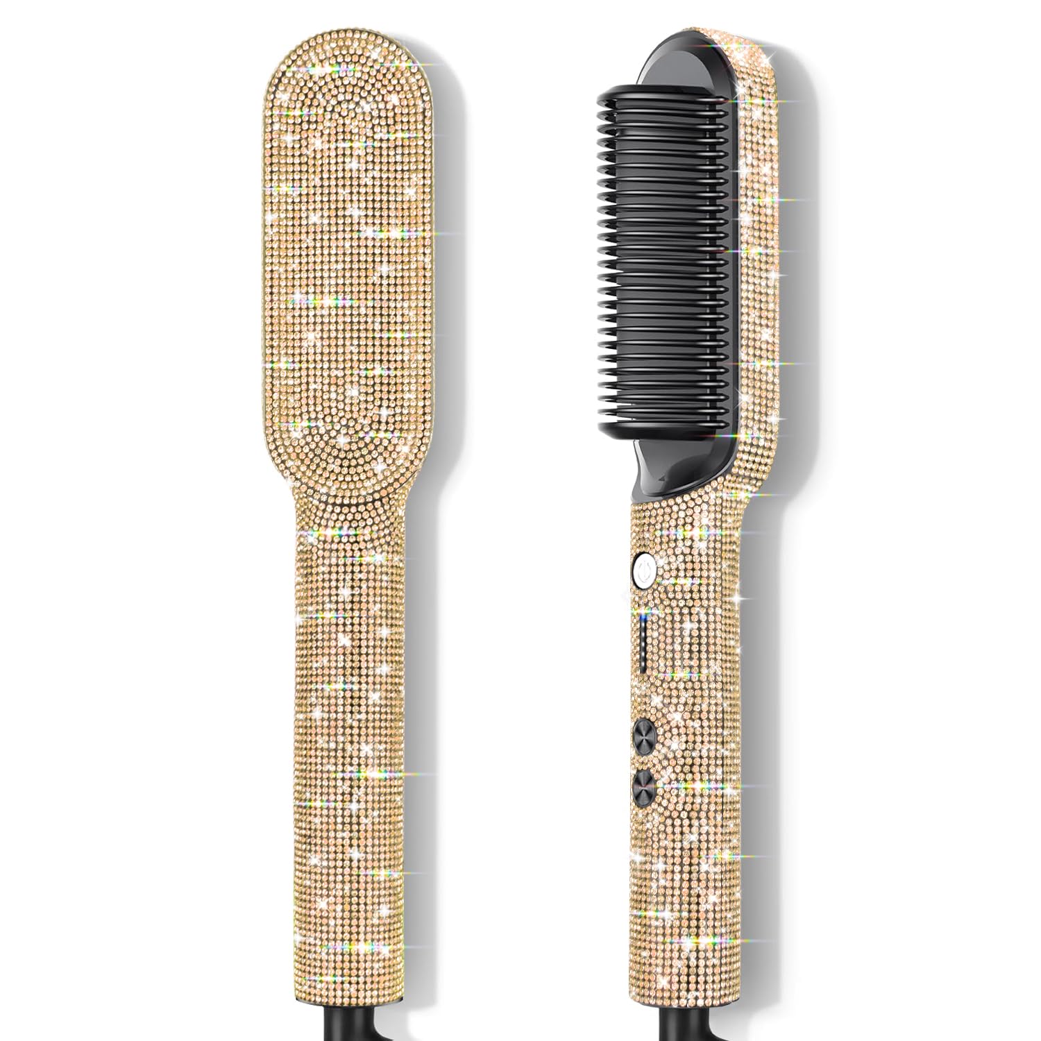 Bling Cover for TYMO Hair Straightener Brush, Glitter Rhinestone Decal for TYMO Ring Hair Straightener Comb, Anti-Scratch Shockproof Dust Proof Travel