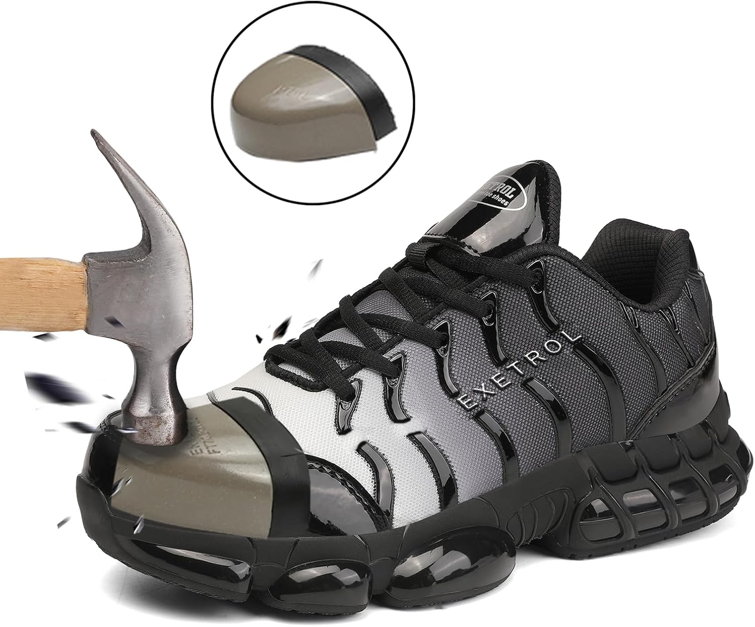 Steel Toe Shoes for Men Women Indestructible Composite Toe Safety Sneakers Wide Non Slip Comfortable Lightweight Air Cushion Work Shoes Zapatos de Trabajo para Mujer Hombres - Image 3