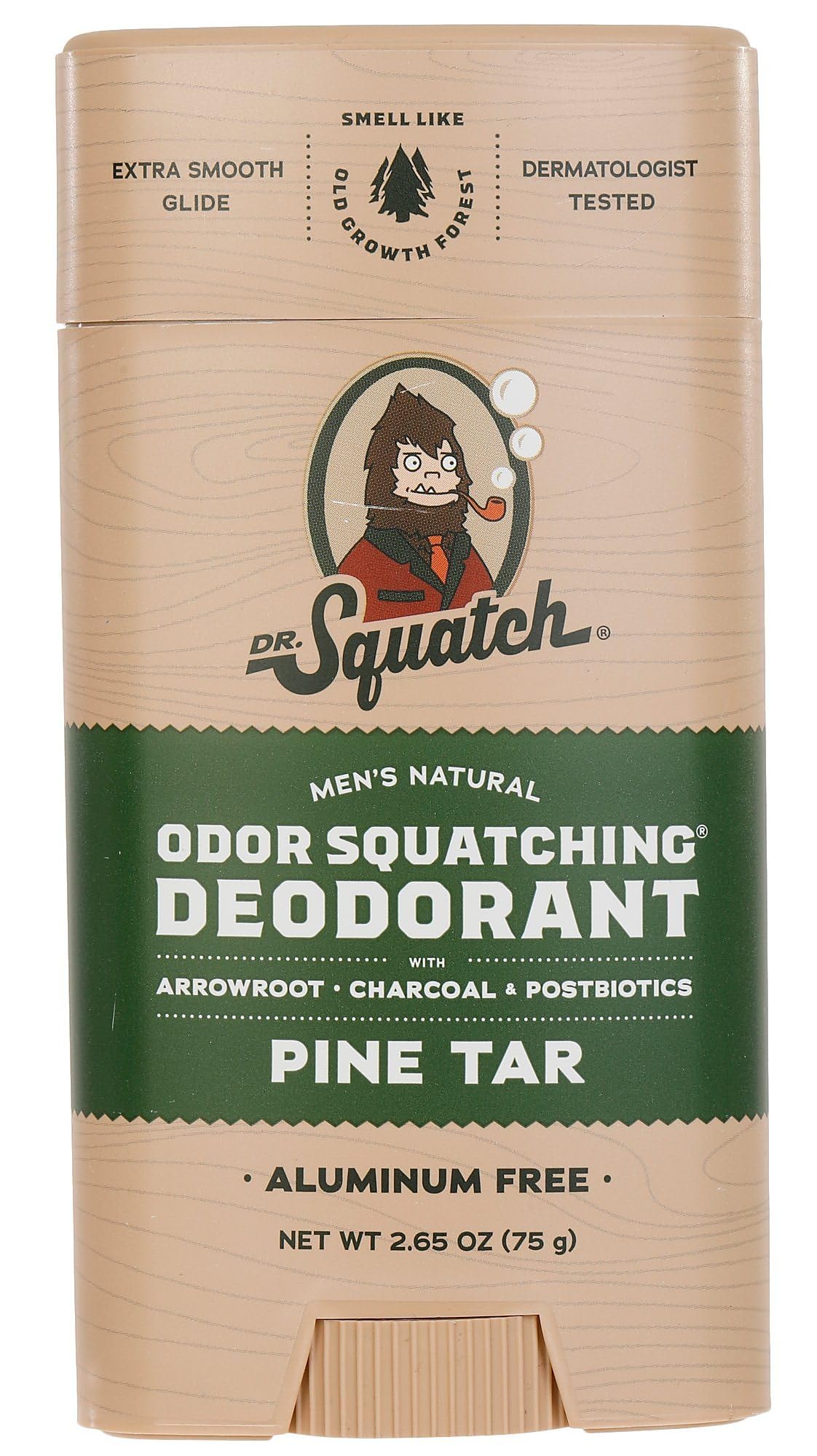 Natural Deodorant for Men – Odor-Squatching Men's Deodorant Aluminum Free - Pine Tar (2.65 oz)