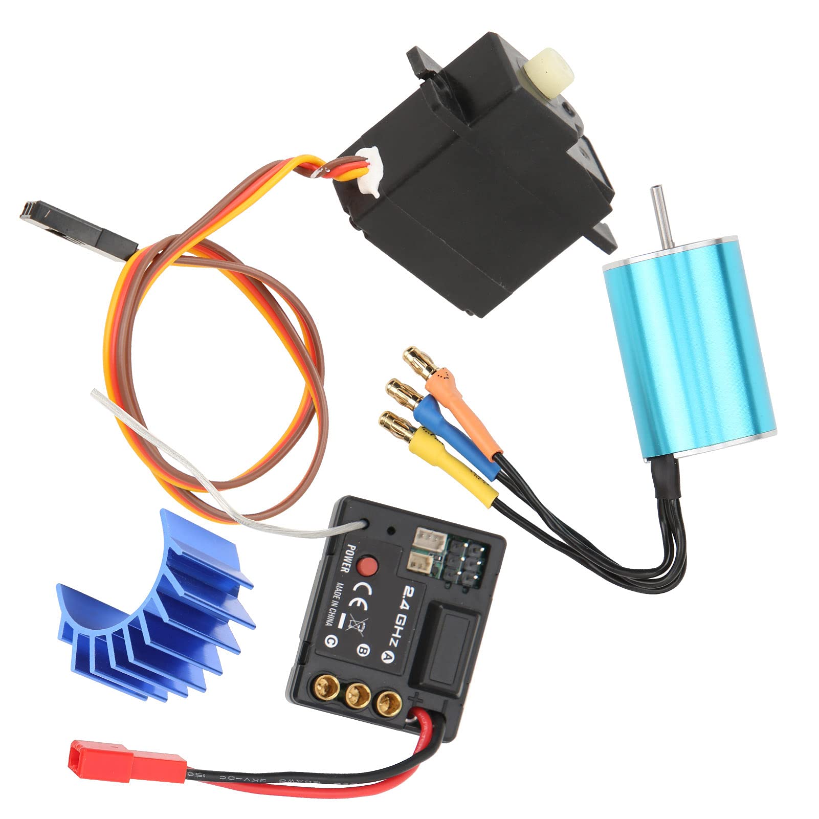 Yctze Zestaw Silników Bezszczotkowych RC Zestaw Serwo Silnika Bezszczotkowego Durbale Silnik Bezszczotkowy z Radiatorem SG1603 1604 Serwo Samochodu RC Zdalnie Sterowany Model Samochodu Zabawki i
