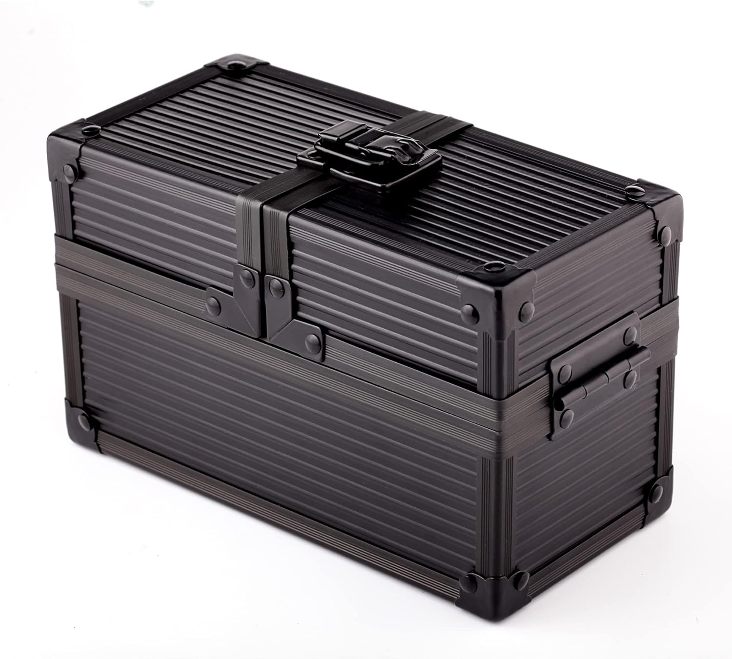 Black Double Metal Deck Box Dice Box for Deck Protector storage Trading Cards TCG Ultra Pro Sleeve MTG Magic FaB YGO Yugioh EDH Commander PTCG TCG