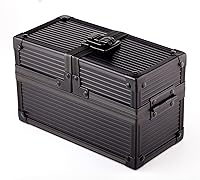 Vista 1 de Caja de dados de doble metal negro para protector de cubierta de almacenamiento de tarjetas comerciales TCG Ultra Pro Sleeve MTG Magic FaB YGO