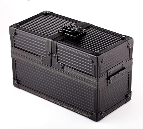 Caja de dados de doble metal negro para protector de cubierta de almacenamiento de tarjetas comerciales TCG Ultra Pro Sleeve MTG Magic FaB YGO