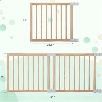 Expanded Panel for Aokkto Wooden PLAYPEN(2 Panels-Wood Color)