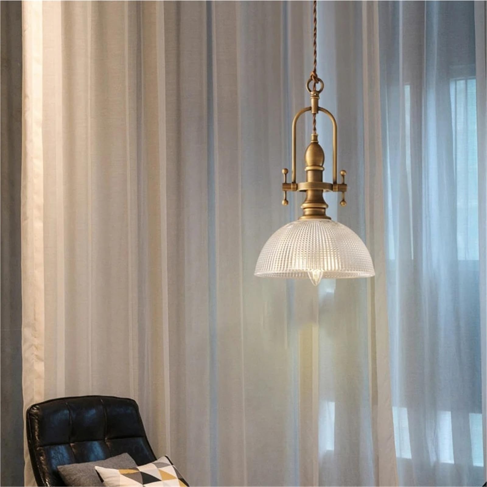 Creative Clear Glass Chandelier Brass Gold Hanging Pendant Light Ceiling Lighting Fixture Small Chandelier