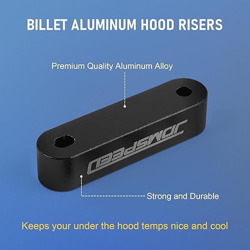 Vista 23 de JDMSPEED Anodizado Purple JDMSPEED Hood Spacer Hood Riser 3/4" Reemplazo Para Honda Civic CRX Del Sol Acura Integra Púrpura