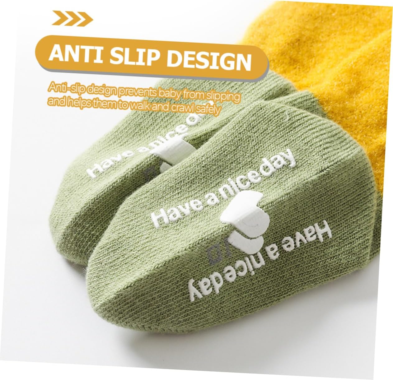 3 Pairs Non-Slip Warm Socks for Infants Colorful Mid-Calf Toddler Socks with Grippers Suitable for 6-12 Months for Floor Use