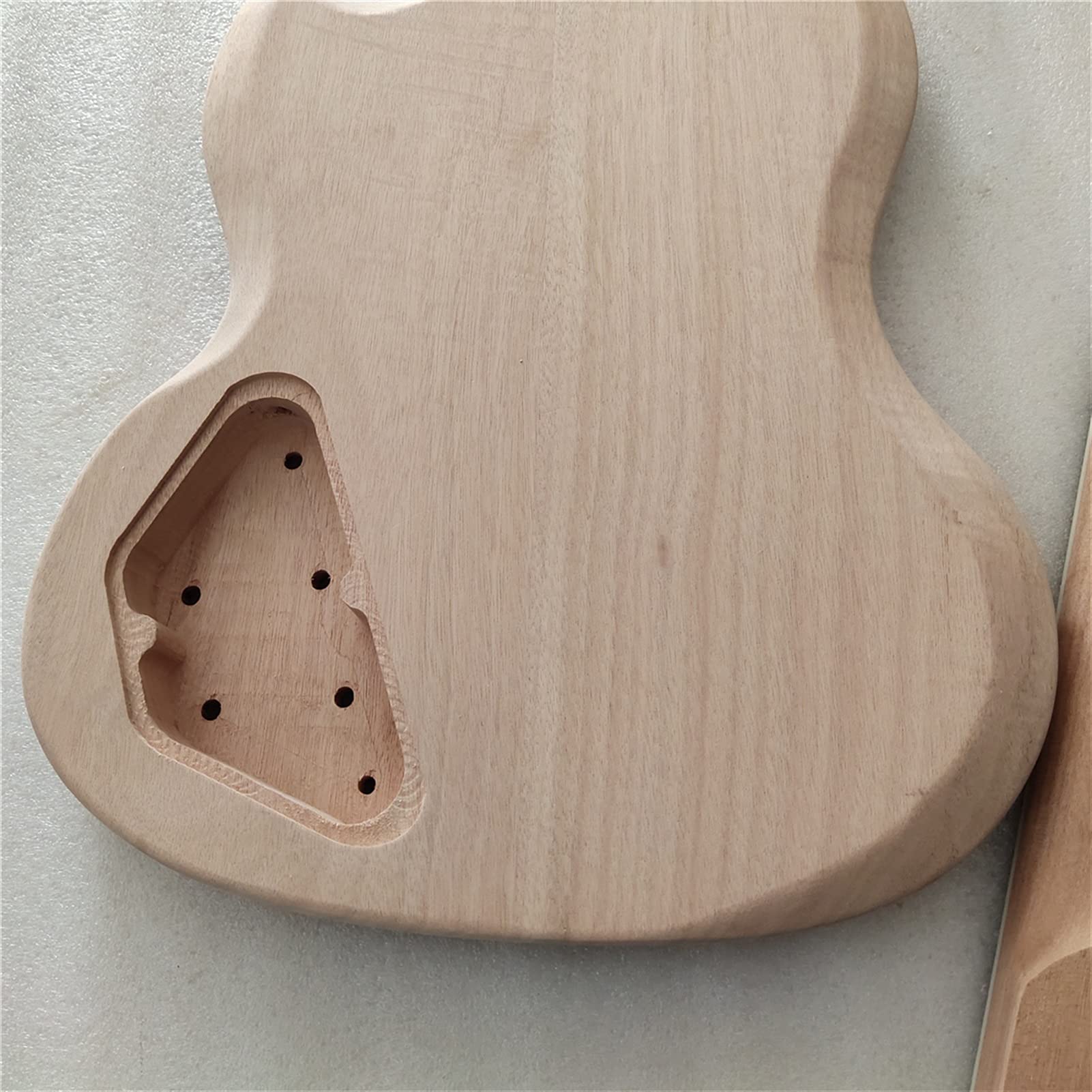 Corpo Chitarra Fatto a Mano Fai da Te 1. Impostare Il Collo E Il Corpo di Chitarra Incompiuta SG. Kit per Chitarra Elettrica in Stile