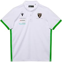 Macron Kids Automobili Lamborghini Squadra Corse Team Polo Shirt Black and White