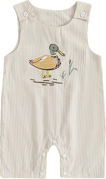 Amnnchya Newborn Baby Boy Girl Clothes Stripes Sleeveless Romper Infant Embroidery Bodysuit Cute Summer Spring Outfit