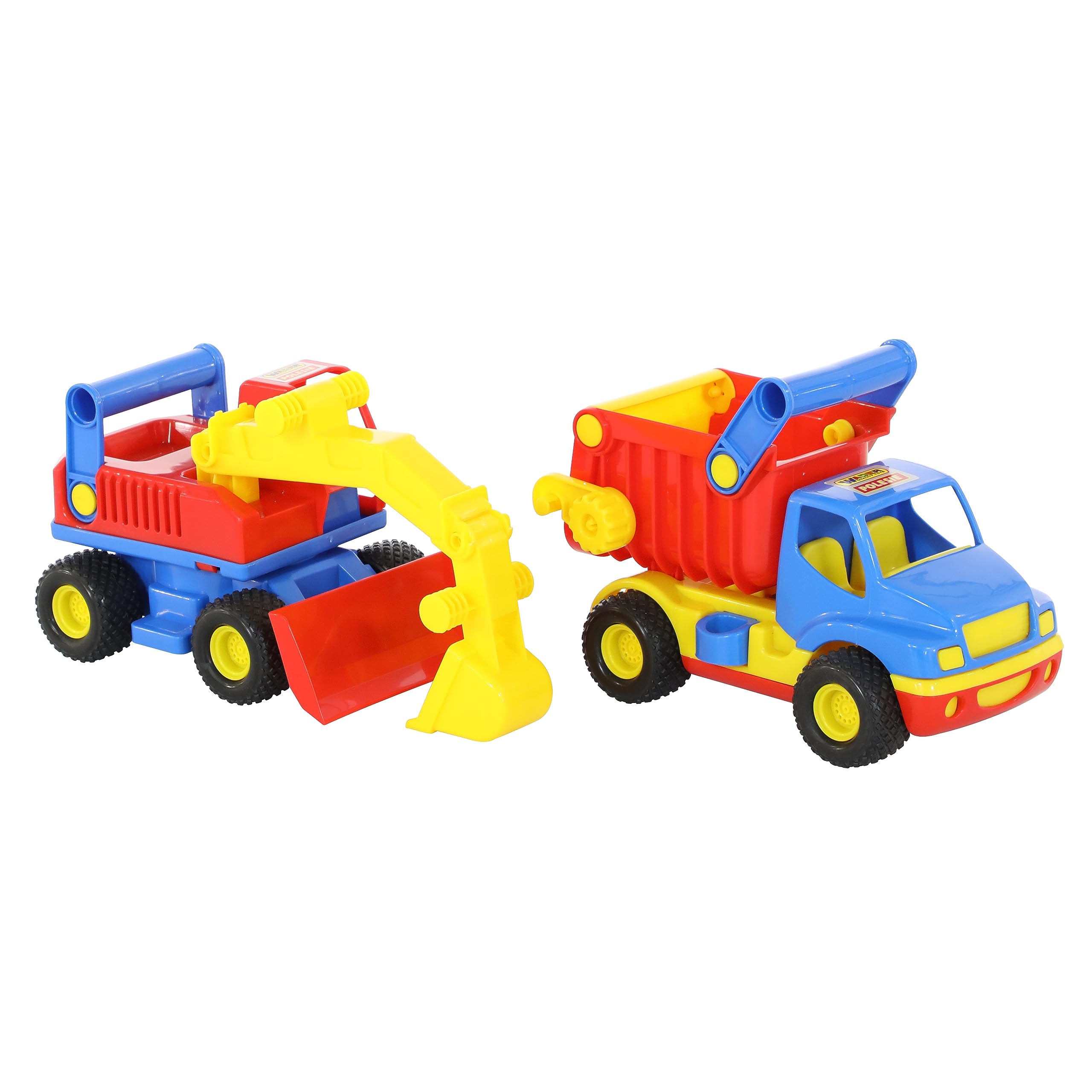 Wader ConsTruck Set 2-TLG. Muldenkipper mit Bagger Baufahrzeuge bunt