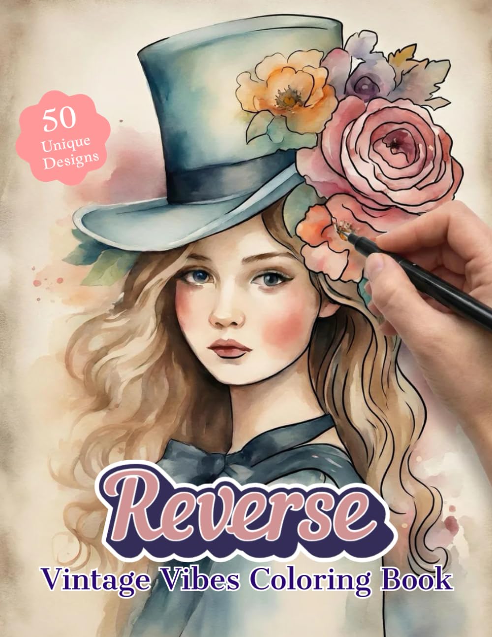 Reverse Coloring Book: Adult Coloring Pages Inspired by Vintage and Victorian Art for Relaxation and Stress Relief