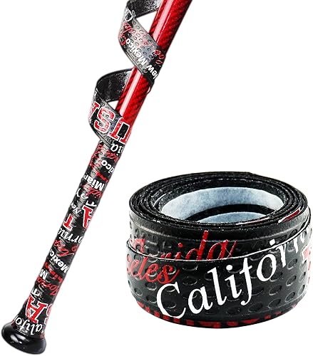Cintas de agarre para bate de béisbol, cinta de agarre para bate de sóftbol de 0.043 in
