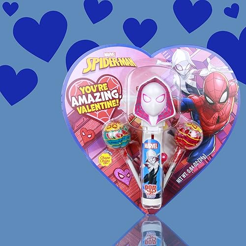 Miniatura 5 de Spidergirl - Regalos de dulces para el día de San Valentín estuche para paletas emergentes ventosas con sabor a fresa envueltas individualmente 141