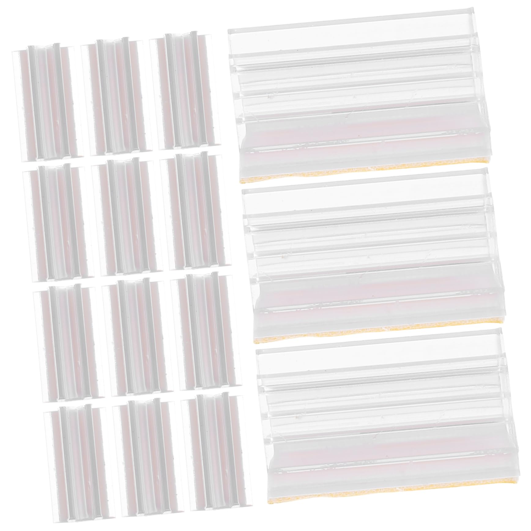 HOMSFOU 400stücke Sichtschutzhalter Selbstklebende Etikettenhalter Transparentes Design Für Tischaufsteller Vielseitig Einsetzbar Für Preisschilder Werbeetiketten Namensschilder