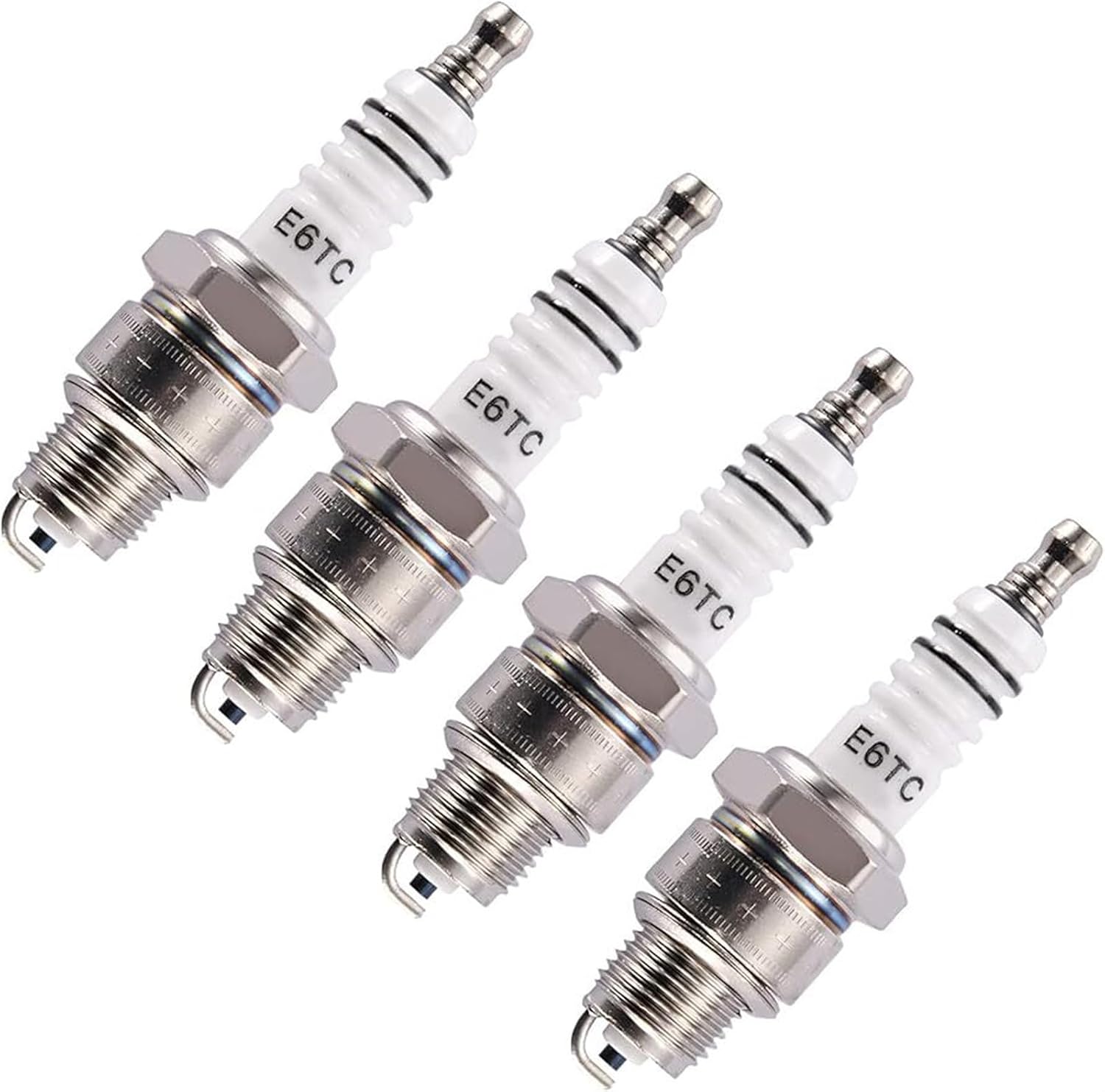 1/2/4個 ブランド オートバイ スパークプラグ E6TC スクーター モペット点火部品対応(4pcs)