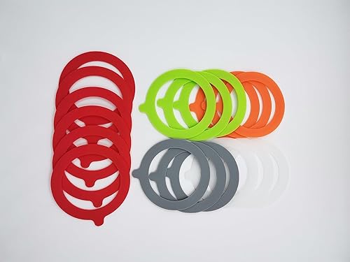 Miniatura 8 de 6 piezas de sellos de goma blanca, tarros de vidrio, juntas herméticas de silicona de repuesto, anillos de sellado para frascos de almacenamiento