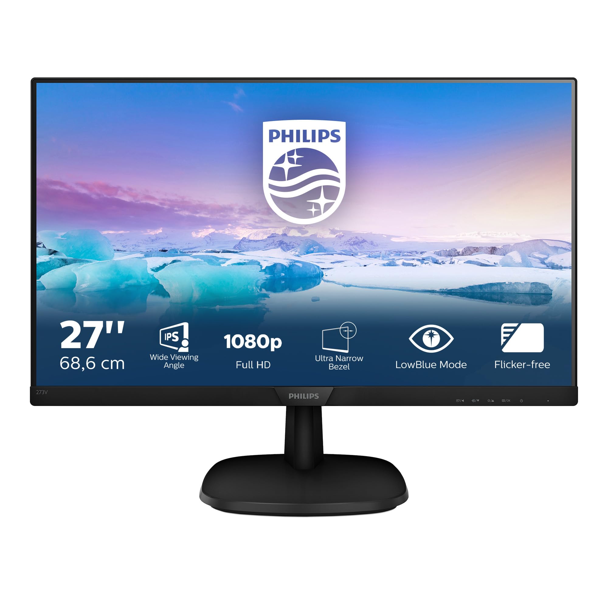 PHILIPS Monitor 27インチ フルHD（1920×1080） Philips 273V7QDSB 27´´ WLED FHD 60Hz monitor Black | Techinn