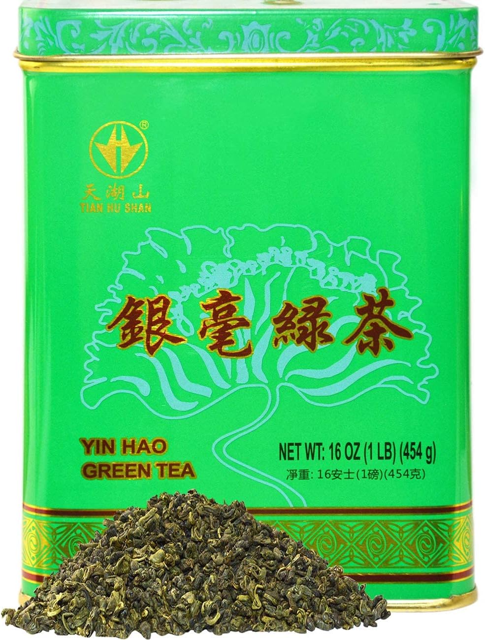 TIAN HU SHAN Premium Green Tea Loose Leaf 16 Ounce (454g)