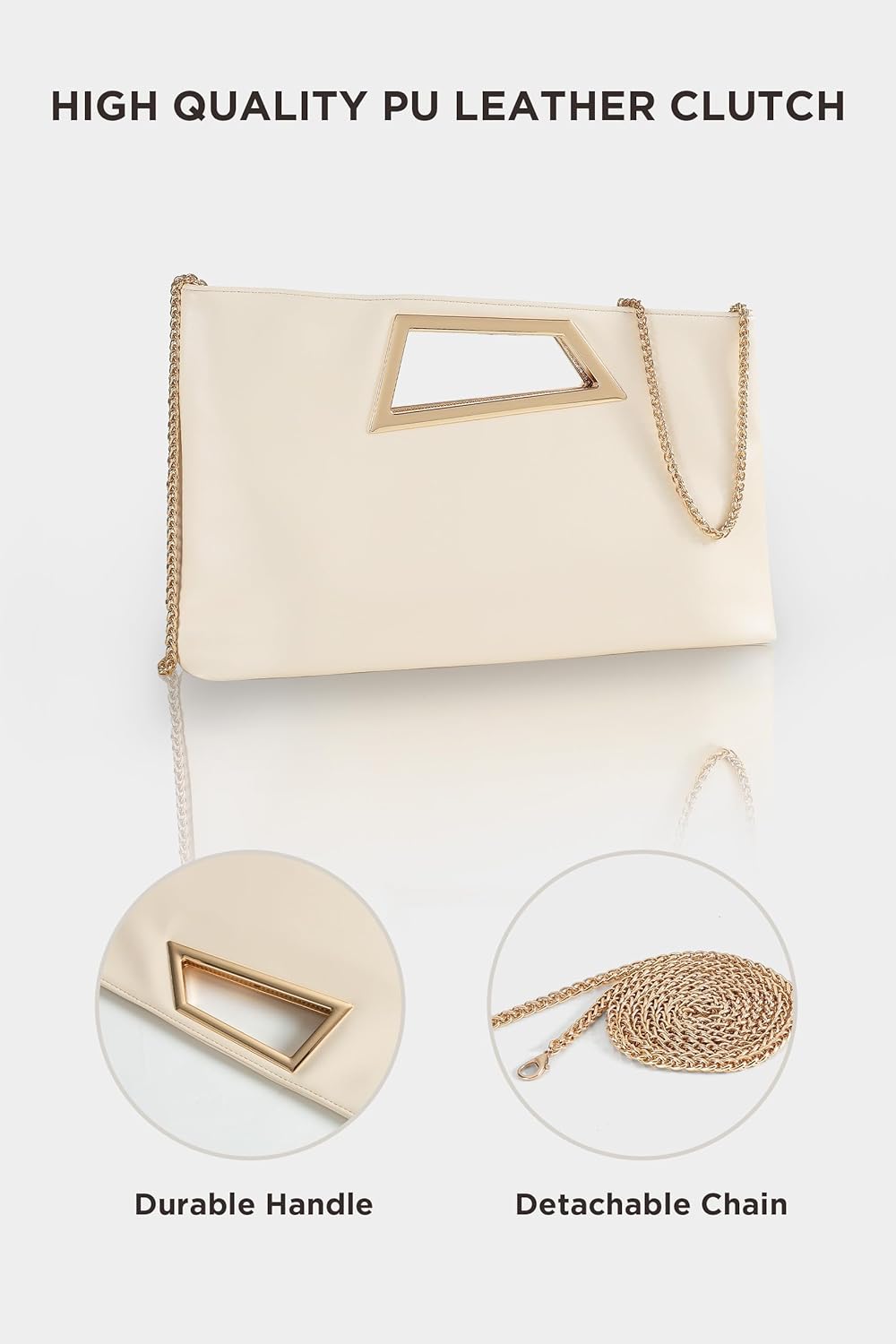 Coucoland Clutch Purse for Women - Evening Bags PU Leather Glitter Fashion Purse Handbag for Wedding Party Daily | PU Leather, Glitter, Fashion Purse, for Wedding Party, Daily - Image 4