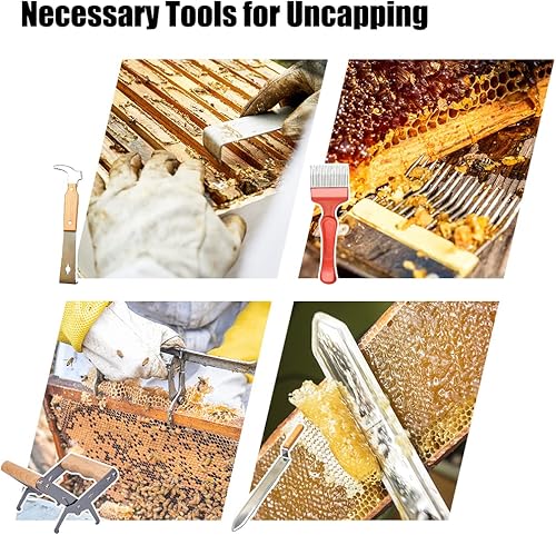 Miniatura 5 de Suministros de apicultura, kit de inicio de apicultura, 22 piezas, kit de herramientas de apicultura, kit de ahumador de abejas que incluye