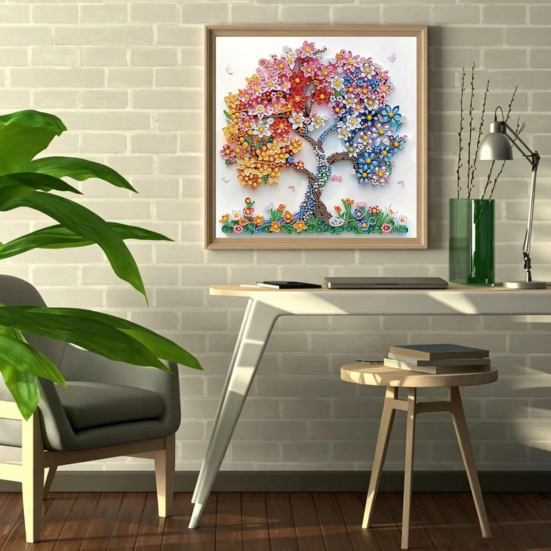 5D Diamond Art Kits - Colorful Tree Painting -3