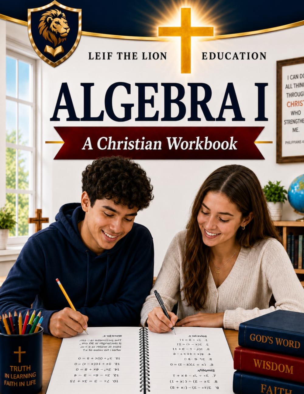 Algebra I: A Christian Homeschool Math Workbook with Step-by-Step Lessons, Practice Problems, and Answer Key (Homeschool Math Subjects)