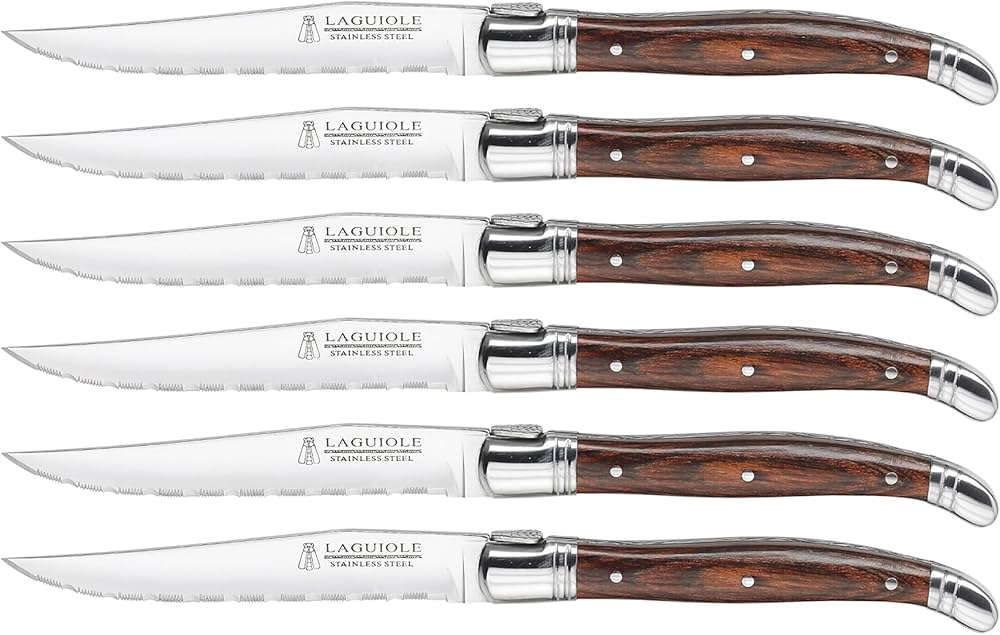 Amazon.com: Trudeau Laguiole Steak Knives Set of 6 – Premium Amazon.com: Trudeau Laguiole Steak Knives Set of 6 – Premium