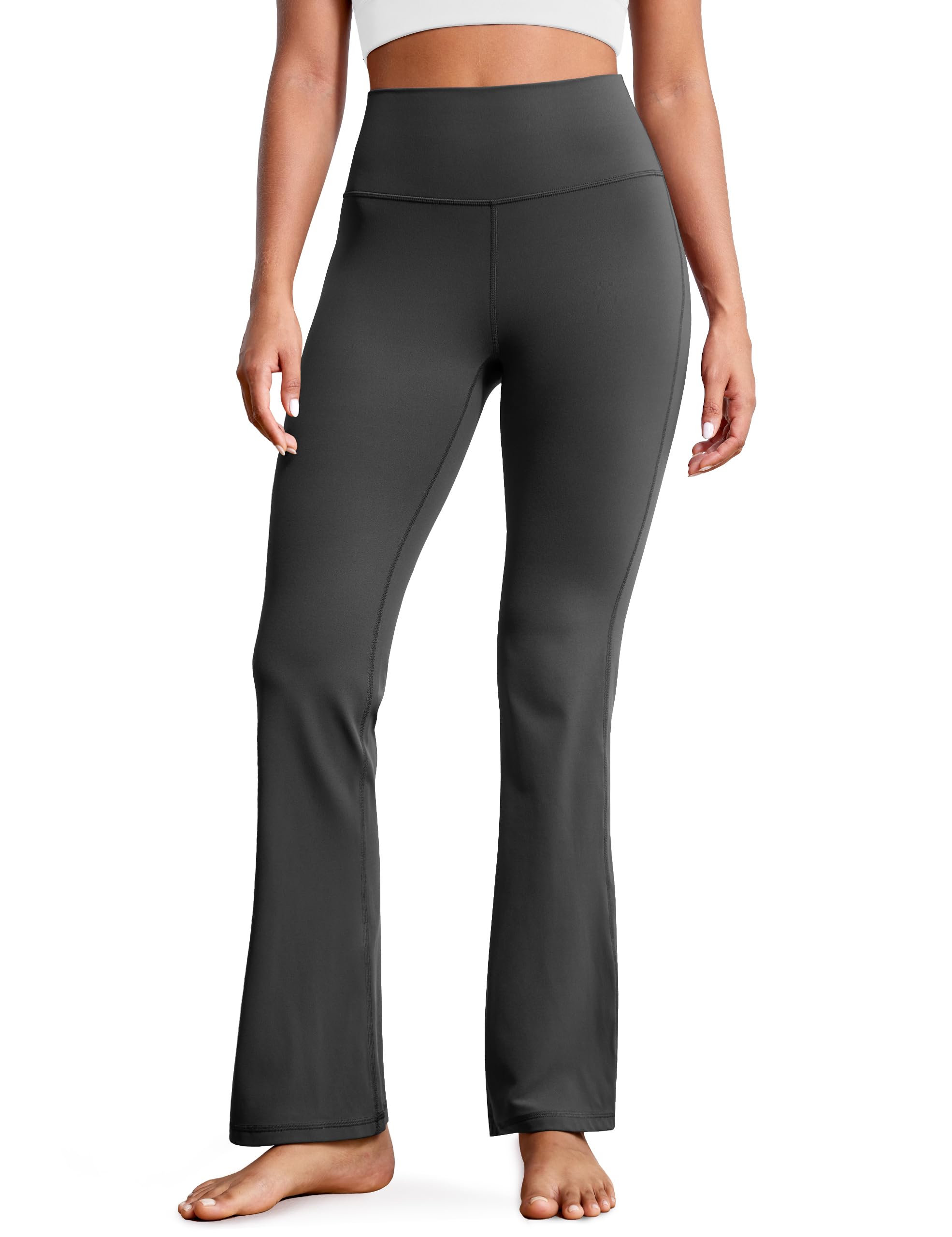 BAYDI Clouduxi Women's Flared Leggings High Waist Workout Bootcut Yoga Pants with Pockets Wide Leg 28"/30"/32"/34"