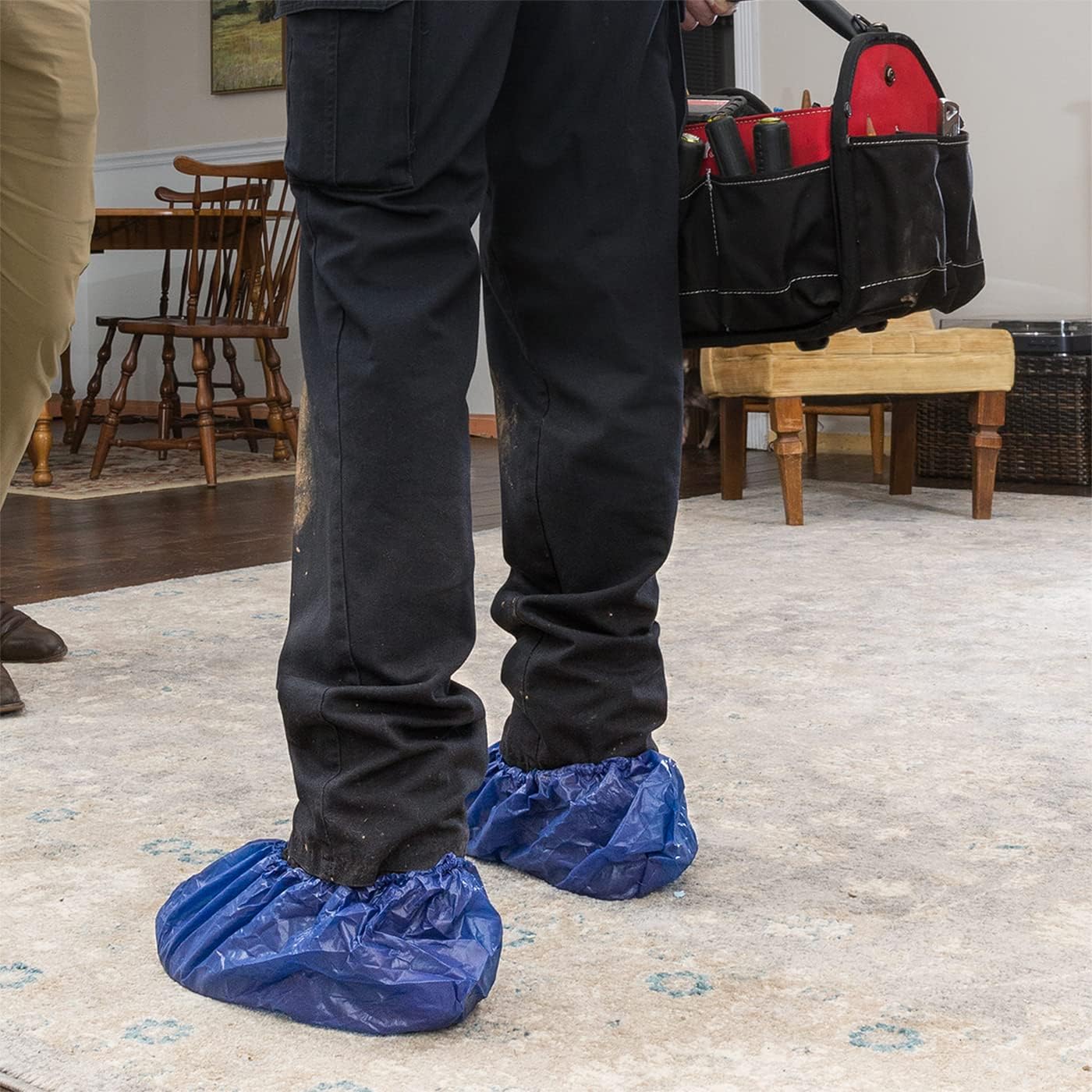 Waterproof Shoe Covers Disposable Non Slip Extra Large Boot Cover - (40 Pairs)