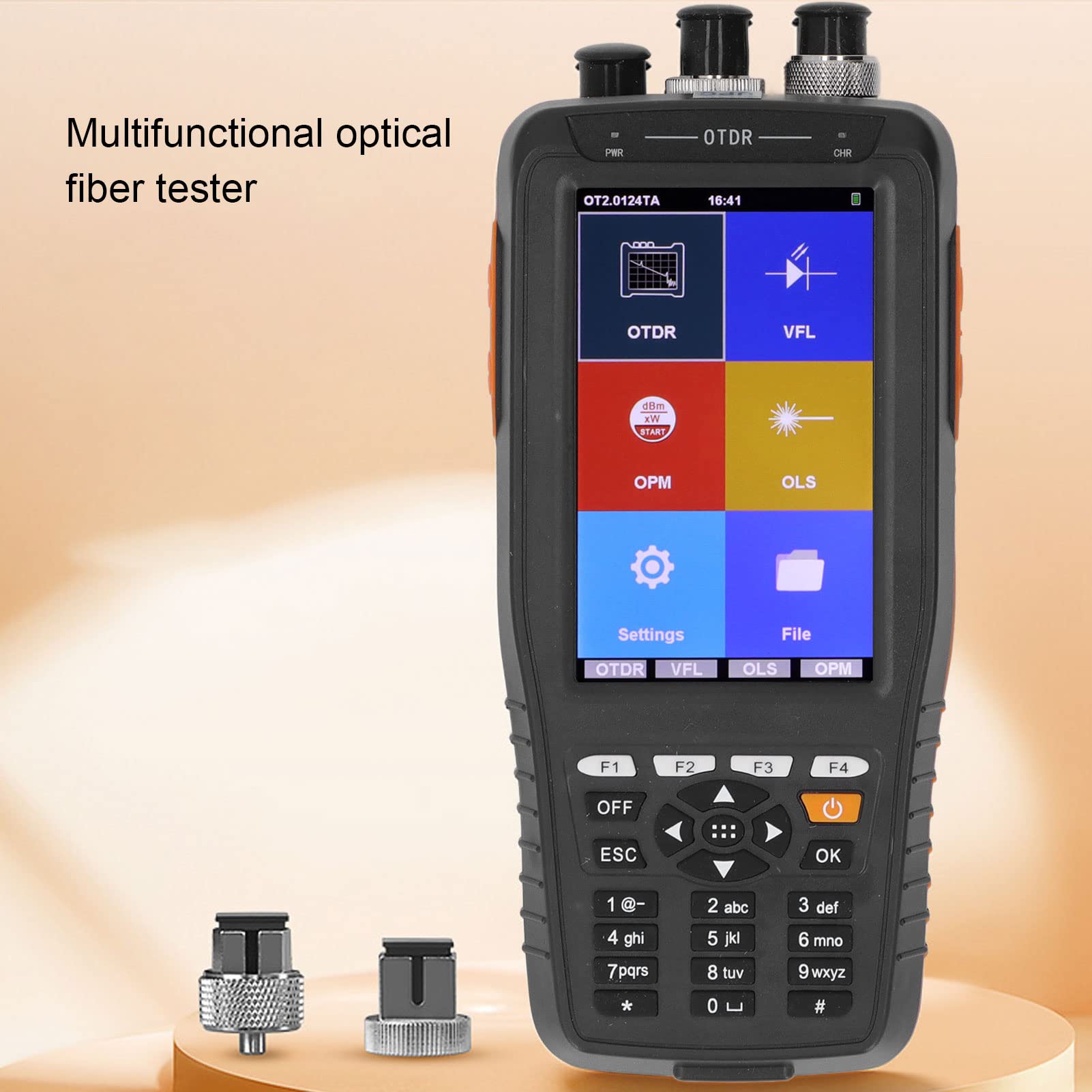 Testeur OTDR de 3,97 Pouces, Réflectomètre Optique dans le Domaine Temporel, Compteur de Puissance à Fibre Optique, Testeur de Point D'arrêt de Longueur, Interface de Données USB