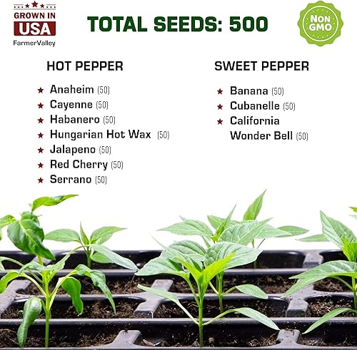 Miniatura 3 de Semillas de vegetales, dulces y picantes más populares para jardinería al aire libre, interior e hidroponía  Total de 20 bolsas individuales con