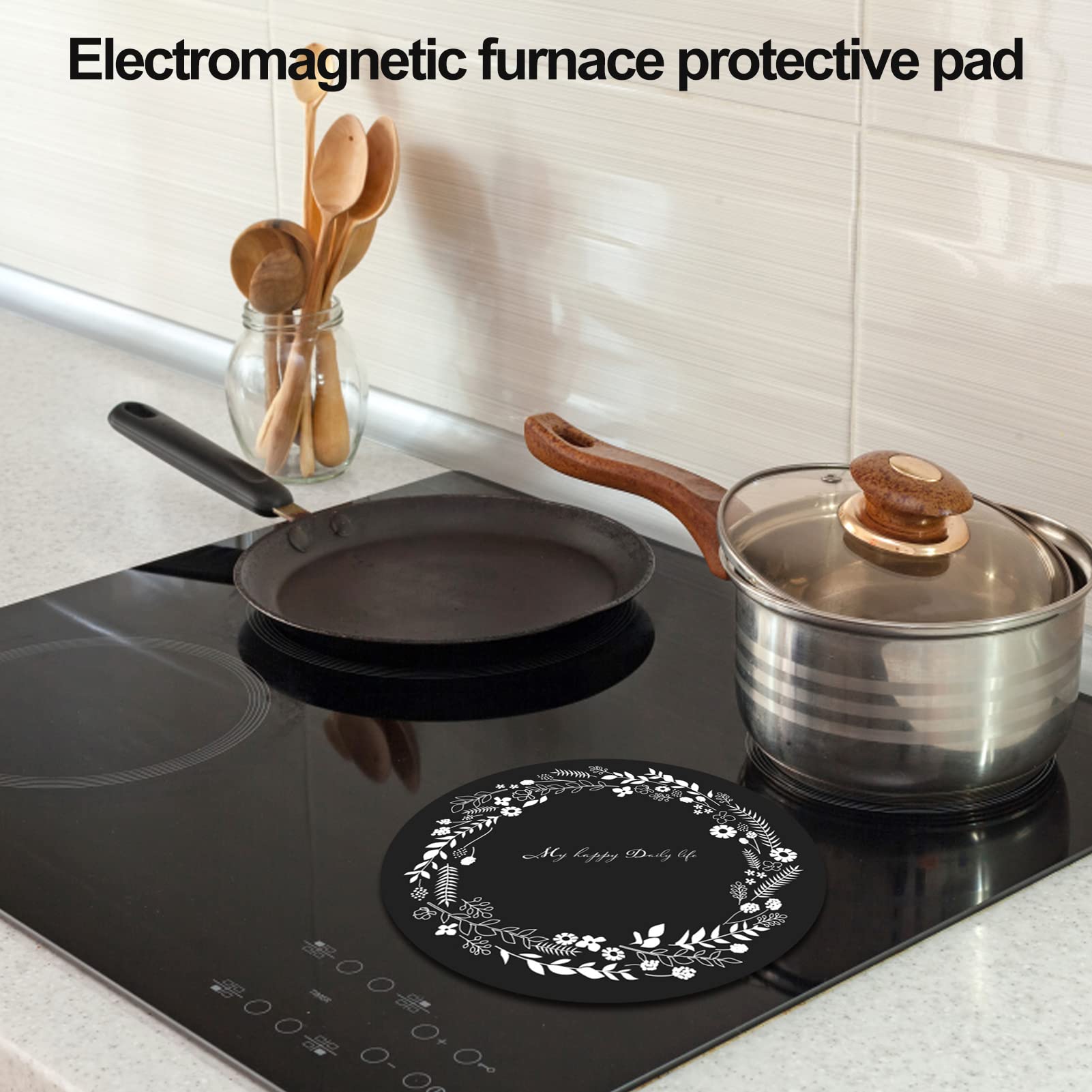 Dessous De Plat En Silicone Rond – Tapis De Protection Pour Plaque à Induction & Micro-ondes | 24 Cm, Résiste à 250°C