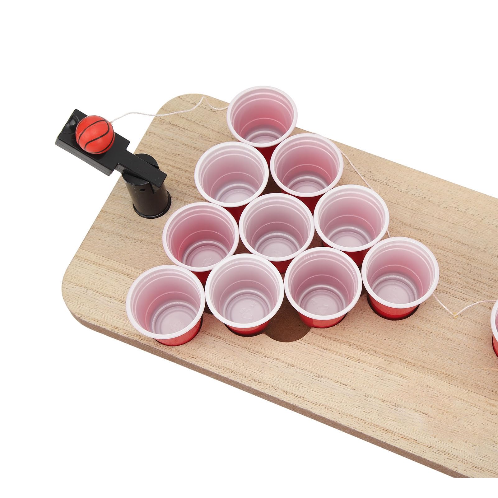 Gioco da Bere Beer Pong in Legno con 20 Bicchieri