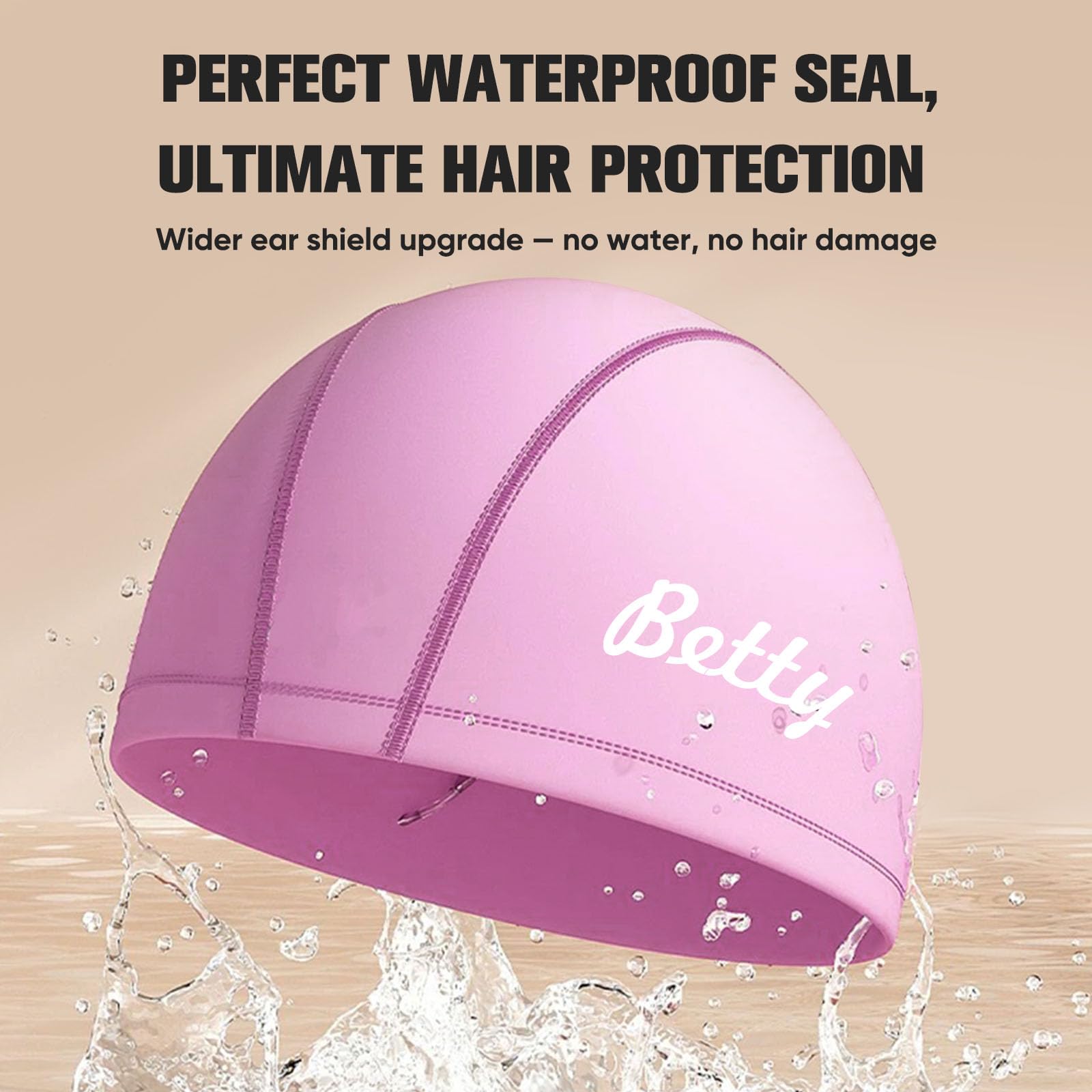 Bonnet De Bain Personnalisé Avec Nom – Pour Piscine, Enfant Et Adulte, Imperméable, Confortable