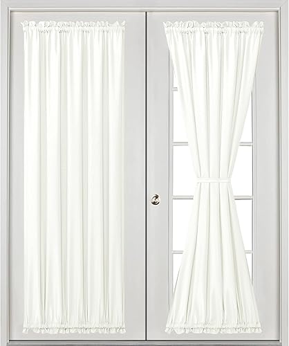 Miniatura 266 de Hiasan Cortinas para ventana de puerta delantera, bolsillo para barra, cortina de privacidad semitransparente para puerta francesa, 1 panel