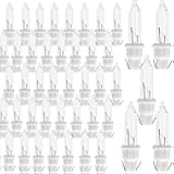 120 Pcs Replacement Christmas Mini Light Bulbs, Warm White Incandescent String Light Bulbs with White Base, 2.5 V Bulbs for Indoor Outdoor Xmas Tree Decor, 170 mA, 0.42 Watt