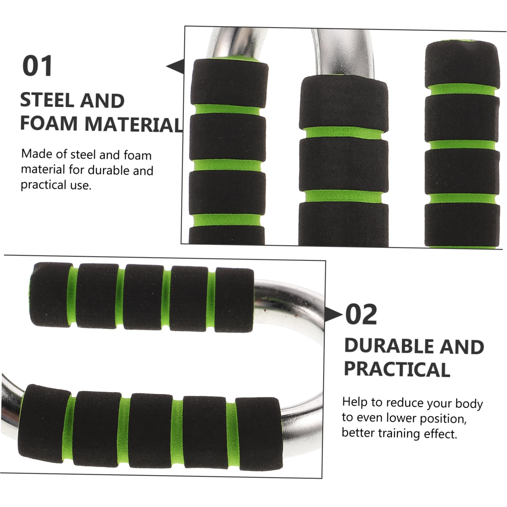 SUPVOX S Type Push Up Stands Portable Push Up Bars for Chest and Arm Muscle Workout Fitness Equipment for Home Use Random Durable Grip Design