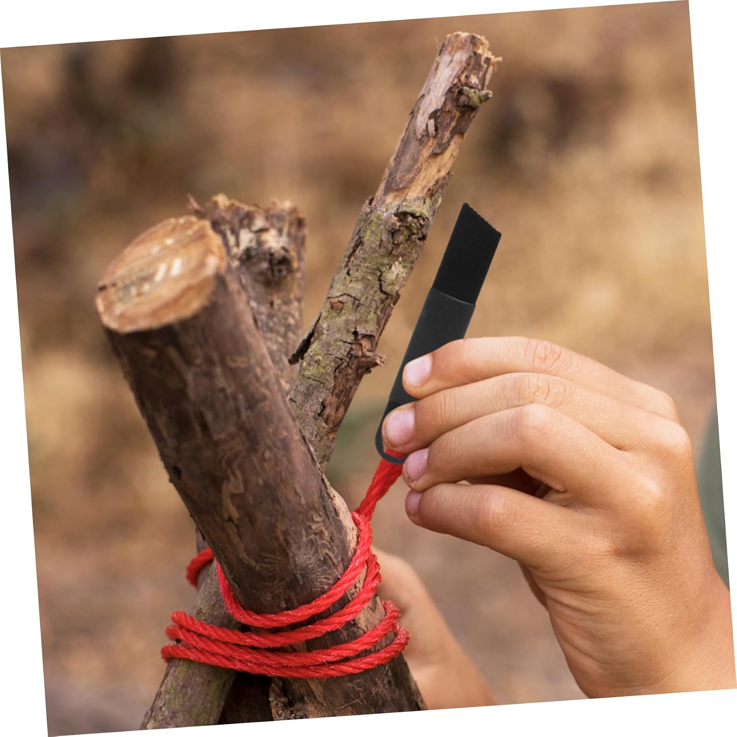 Kisangel 10Pcs Portable Fire Starter Scraper Set Durable Flint Steel Rod Tool for Camping Outdoor Survival Lightweight Easy to Carry Reliable Fire Starting Gear for Emergencies