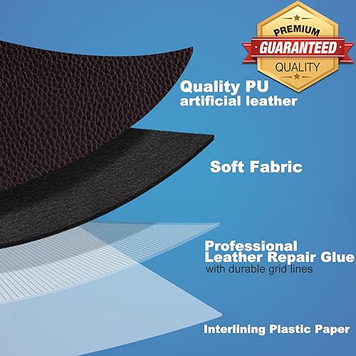 Miniatura 4 de HomeProtect Cinta de reparación de cuero de 3.15 x 65 pulgadas, parche autoadhesivo negro de 4 capas para sofás, sofás, muebles y asientos de coche