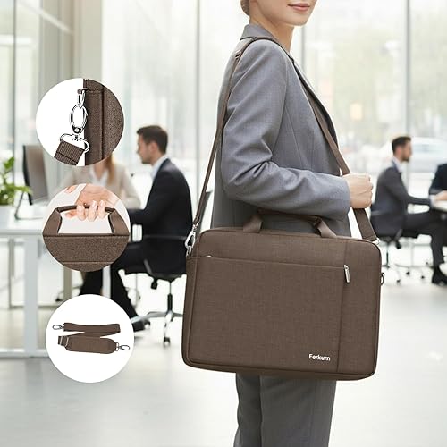 Miniatura 7 de Ferkurn Funda para laptop para mujeres y hombres, compatible con HP Envy Pavilion OmenLG GramMSIDell Inspiron XPSLenovoAcer, maletín de mensajero
