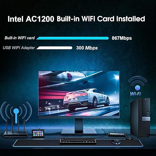 Miniatura 4 de Dell OptiPlex 7040 Computadoras de escritorio con monitor de 22 pulgadas, paquete de PC de 32 GB Ram 512 GB M.2 NVMe SSD, AC8260 WiFi Bluetooth