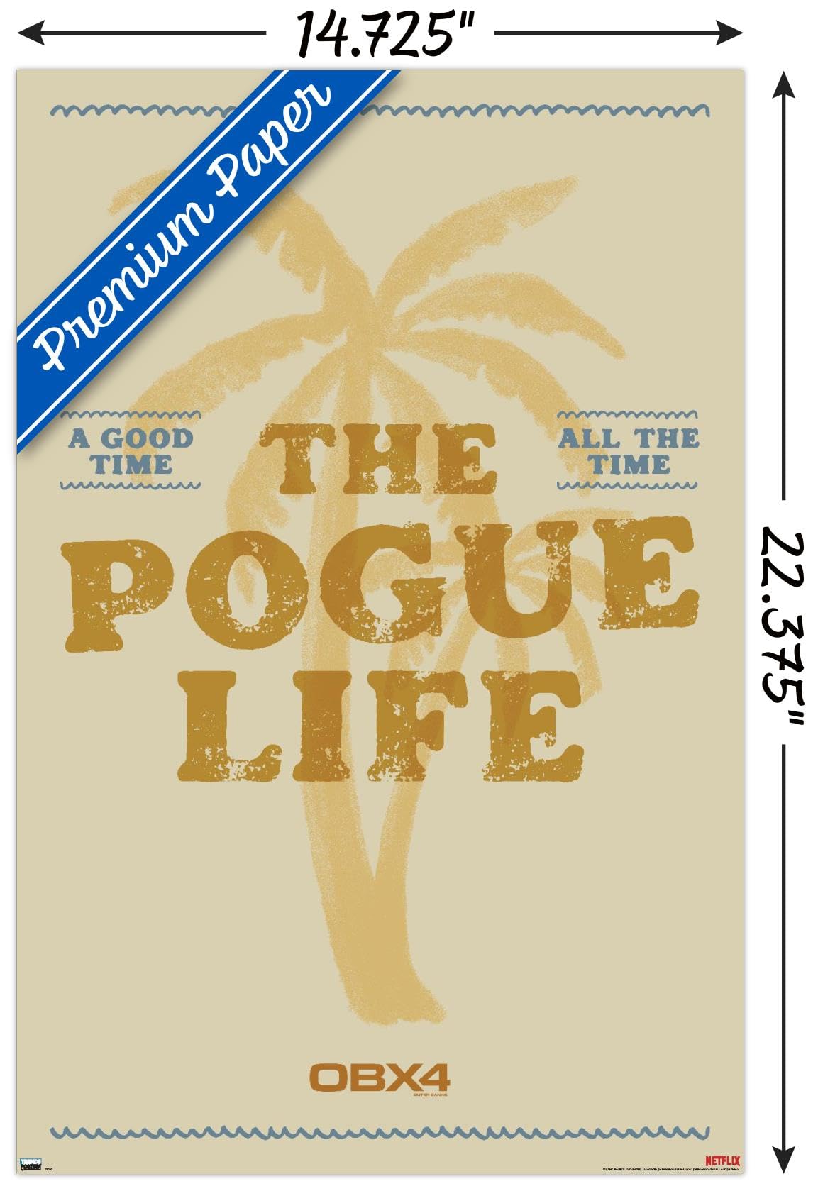 Trends International Netflix Outer Banks: Staffel 4, The Pogue Life Wandposter, 37 x 58 cm, Premium-Version, ohne Rahmen