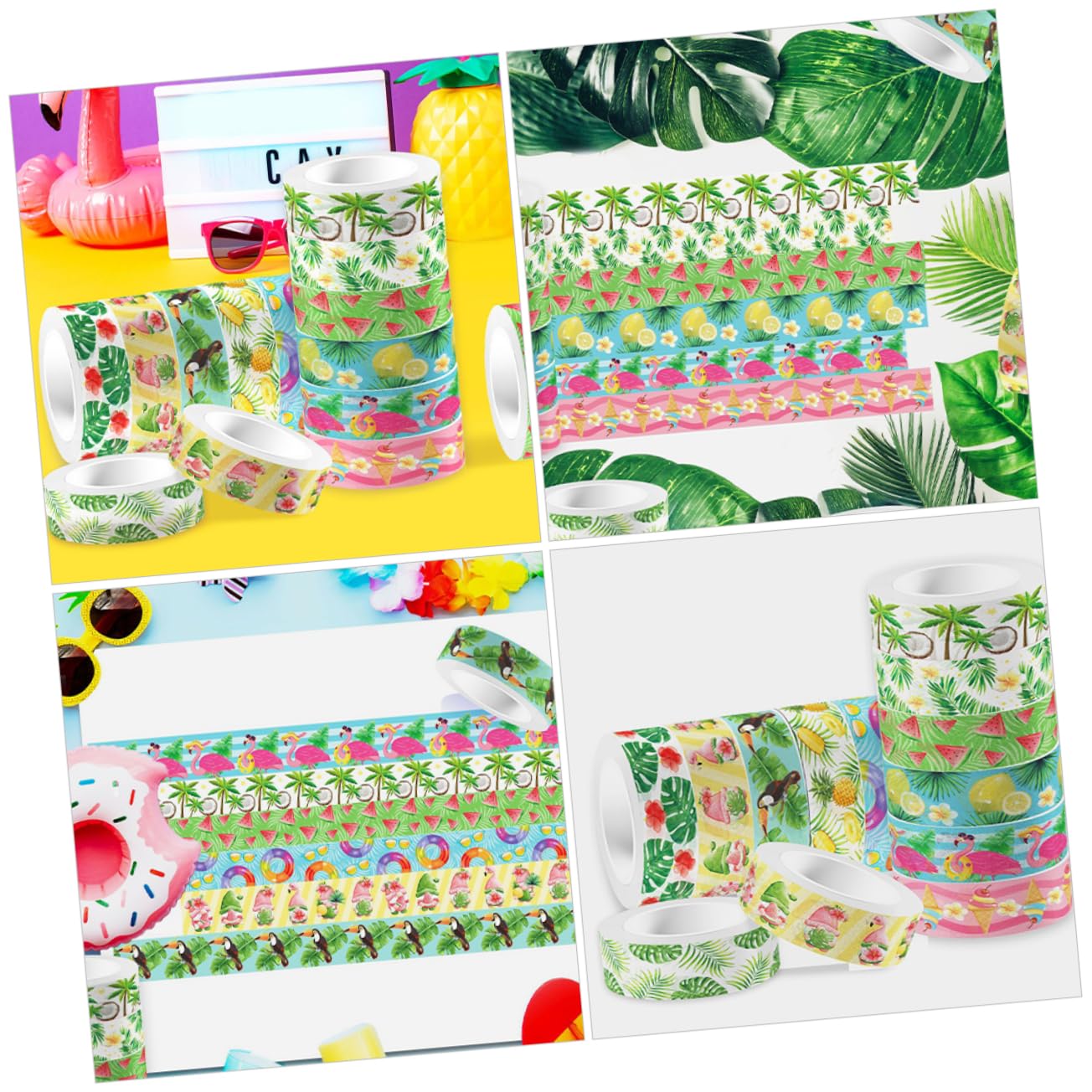 48rotoli Washi Tape Decorativo Per Scrapbooking Nastro Adesivo Per Artigianato Stile Unico Materiale Sicuro e Facile Da Usare Per Decorare Diario e Regali